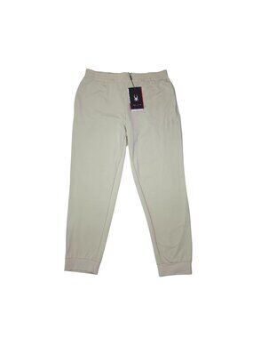 Spyder Mens Active Jogger Pants XL Warming Tech Fleece Soft Fabric MSRP $88 Tan
